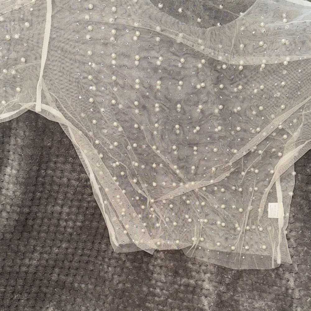 Sheer Pearl Embellished Top